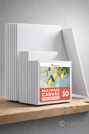 Set di 30 tele da pittura bianche NUOVO
