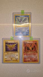 1 Edizione Zapdos FO30 Moltres FO27 Articuno FO17