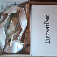 scarpe bianche in raso/satin