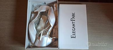 scarpe bianche in raso/satin