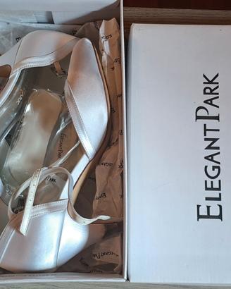 scarpe bianche in raso/satin