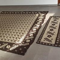 Coperta e tappeto lana fatti a mano con uncinetto