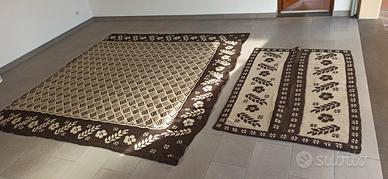 Coperta e tappeto lana fatti a mano con uncinetto