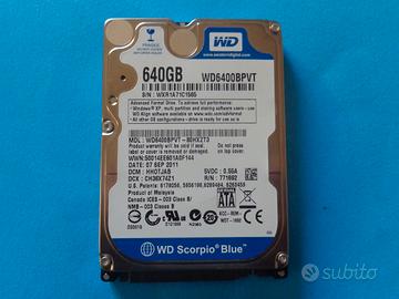 HDD WD SCORPIO BLUE 640GB