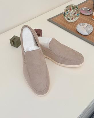 Mocassino in camoscio Beige