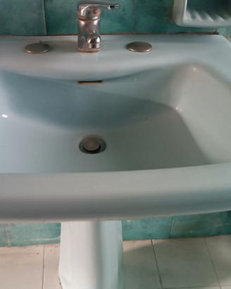 Set completo sanitari azzurro pastello in ceramica