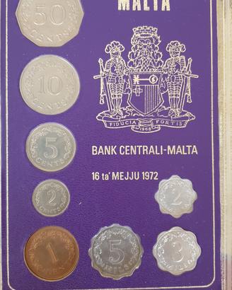set monete Malta 1972