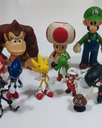 Mario e Sonic action figure 