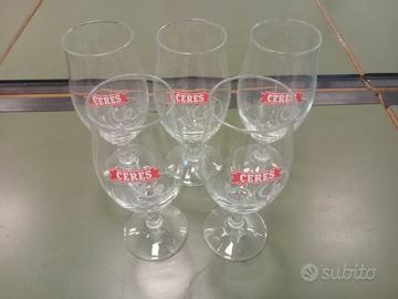SET 5 BICCHIERI CALICI DA BIRRA CERES