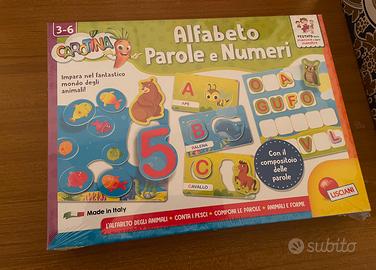 Alfabeto parole e numeri Carotina