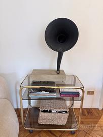 tavolo RETRO in vetro e oro