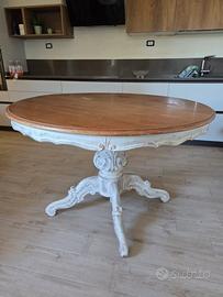 Tavolo rotondo shabby chic allungabile