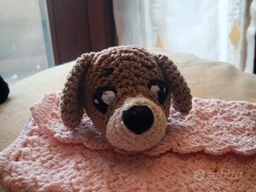 portachiavi con cane fatto a mano amigrumi 