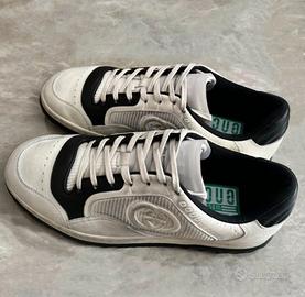 Sneakers in pelle da uomo bianche e nere