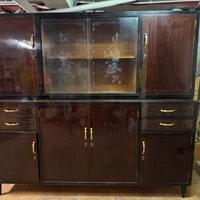Credenza vetrina vintage anni 40-50 in legno