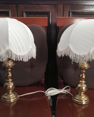 Coppia di abatjour in ottone vintage