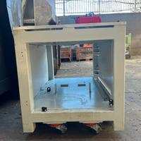 Tavolo in metallo ferro e alluminio con ruote