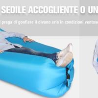 Divano lettino gonfiabile ad aria colore militare