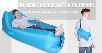 Divano lettino gonfiabile ad aria colore militare