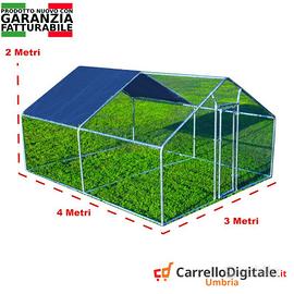 Recinto per Polli 3x4m x 2mH-12mq - blu