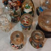 Lotto palle souvenir con neve brillantini