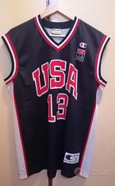 Canotta basket NBA Tim Duncan nazionale USA 2000