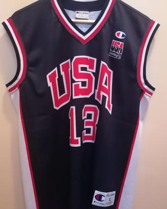 Canotta basket NBA Tim Duncan nazionale USA 2000