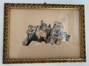 litografie Pavia anni '70