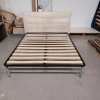 LETTO MATRIMONIALE CON TESTIERA IN PELLE