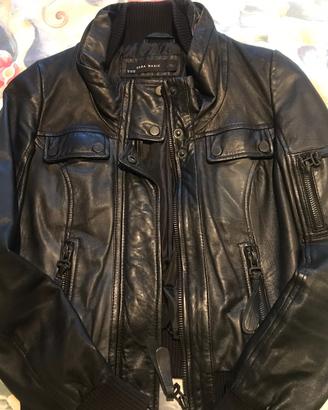 Bomber pelle nero zara