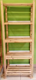 Scaffale in legno 5 ripiani