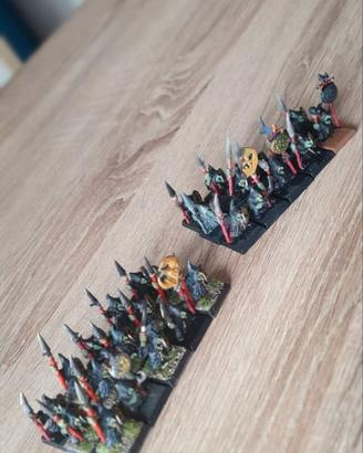 25 Night Goblin Spearman Skull Pass+gruppo comando