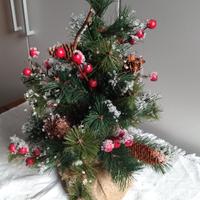 mini albero di Natale 48 cm base iuta