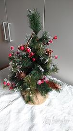 mini albero di Natale 48 cm base iuta