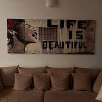 quadro Banksy  ‘life is beautiful’