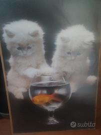 cornice grande con stampa gatto