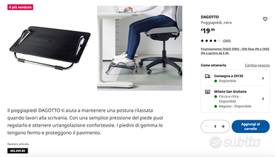 IKEA Poggiapiedi- Footrest Nuovo 2023