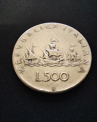 500 LIRE CARAVELLE ARGENTO 1958