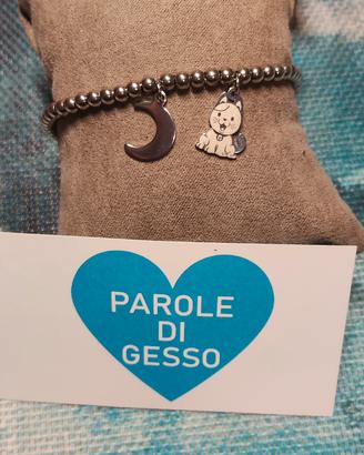 Bracciale Gatto e luna 