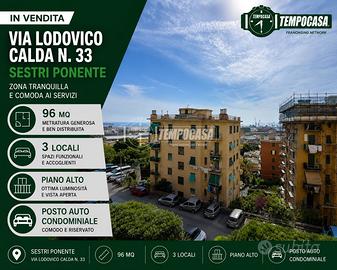 Appartamento a Genova Via Lodovico Calda 3 locali
