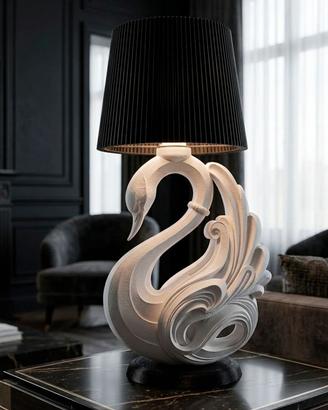 Lampada da tavolo a forma di cigno