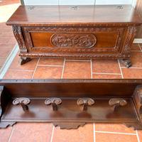 Cassapanca con cappelliera appendi abiti