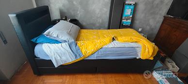 Letto singolo con cassetti e doghe