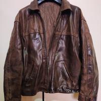 Giubbotto in pelle marrone 