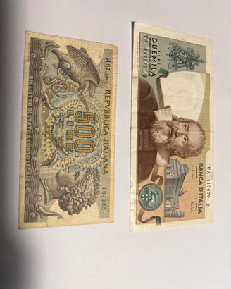 : 500 Lire "Aretusa" + 2.000 Lire "Galileo Galilei