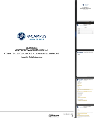 paniere ecampus diritto civile e commerciale