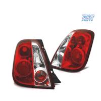 FARI PER FIAT 500 07- ROSSO BIANCO LOOK LEXUS
