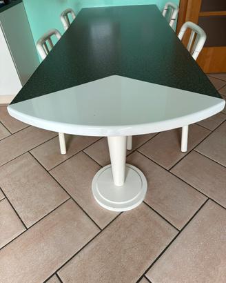 Tavolo pranzo + 4 sedie legno imbottite