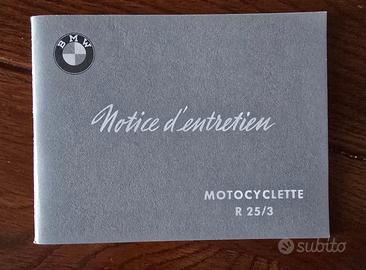 Manuale istruzioni e manutenzione BMW R 25/3