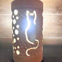 Lampada gatto con incisione nome